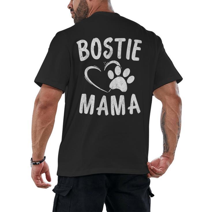 Fun Bostie Mama Dog Lover Apparel Boston Terrier Mom Men's Back Print T-Shirt