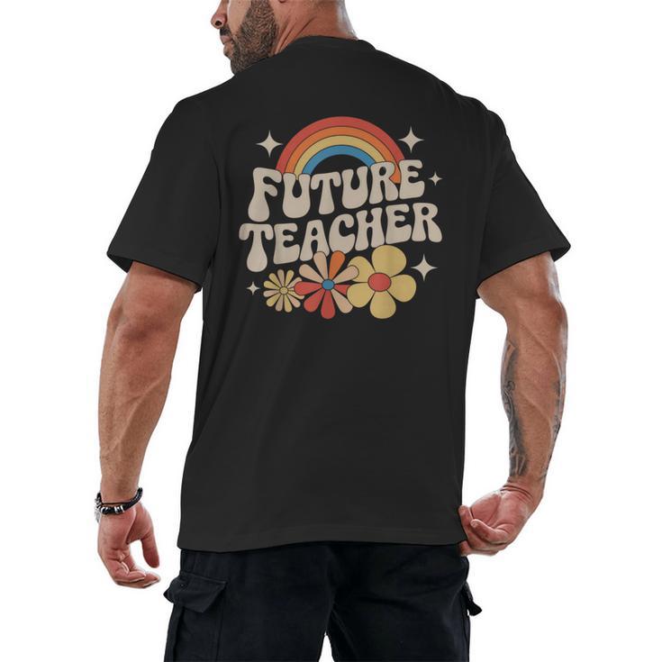 Future Teacher Kids Youth Girls Rainbow Pre-k Kindergarten Men's Back Print T-Shirt