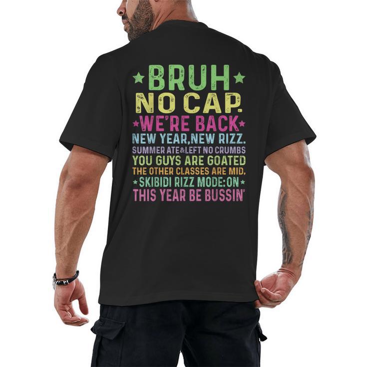 Gen A Slang Teachers Happy 1st Day Of School 2025 Students Men's Back Print T-Shirt