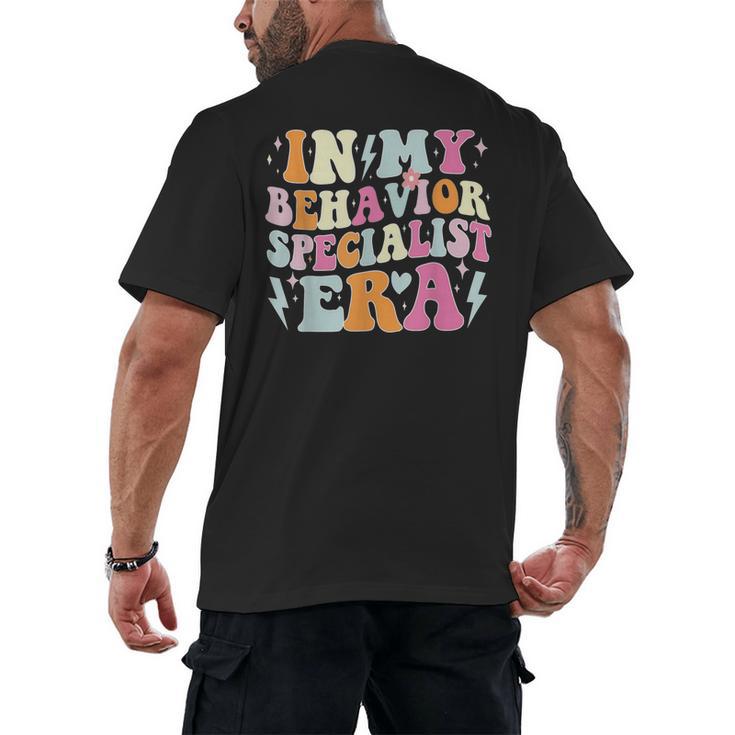 Groovy In My Behavior Specialist Era Behavior Teachers Men's Back Print T-Shirt
