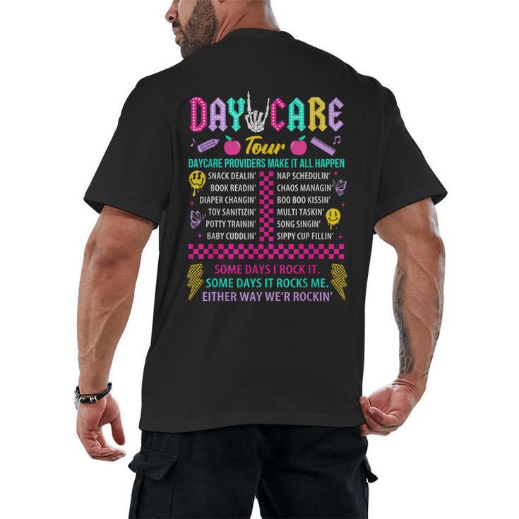 Groovy Day Care Some Days I Rock It Day Care Teacher Life Men's Back Print T-Shirt