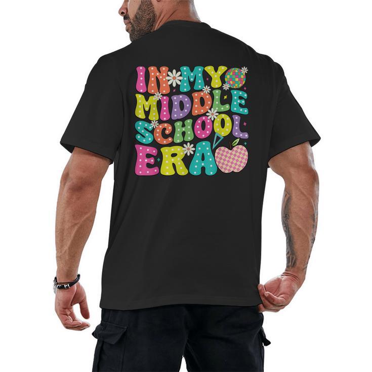 Groovy In My Middle School Era Back To School Teacher Men's Back Print T-Shirt