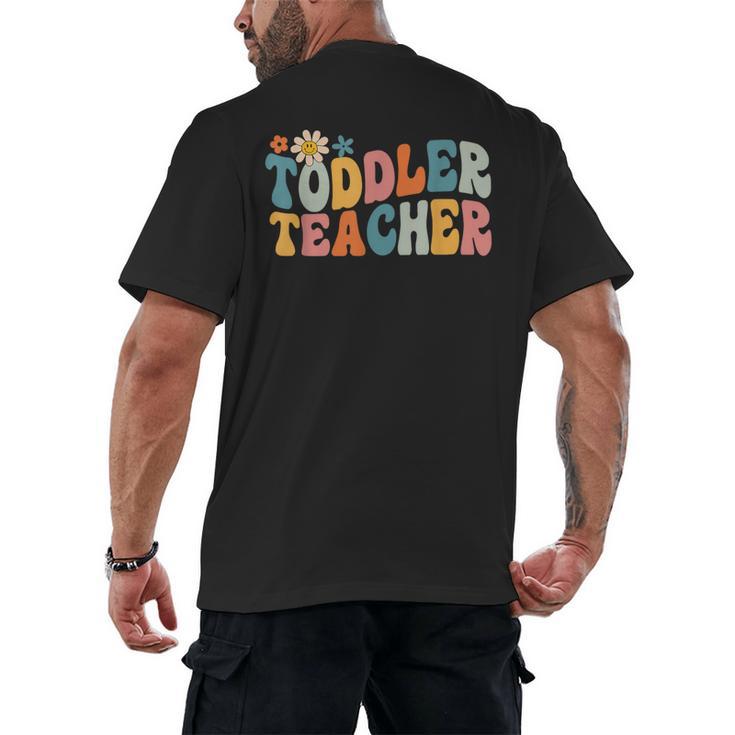 Groovy Toddler Teacher Appreciation Back To School Men's Back Print T-Shirt