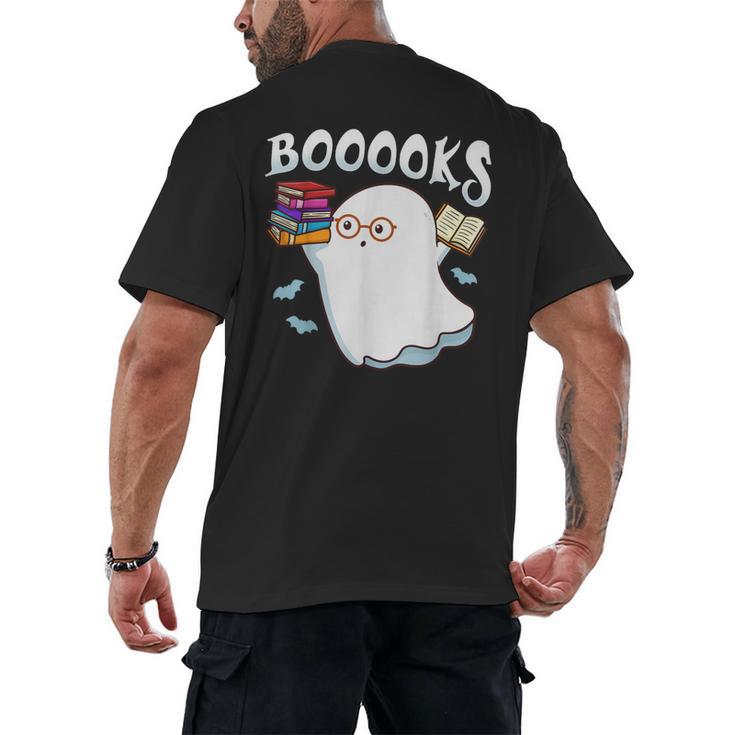 Halloween Books Librarian English Teacher Reader Reading Men's Back Print T-Shirt