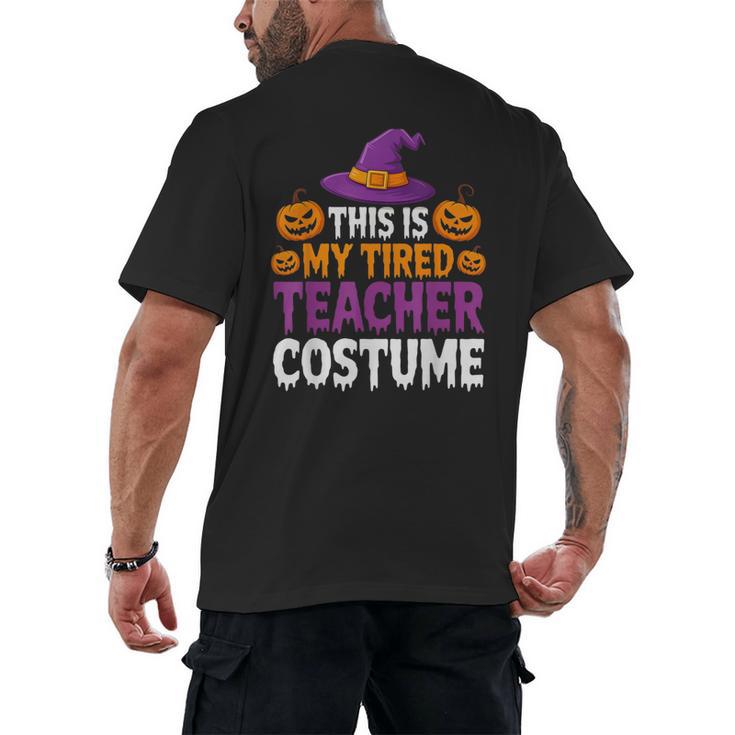 Halloween Costumes For Teachers Tired Teacher Costume Tee Men's Back Print T-Shirt