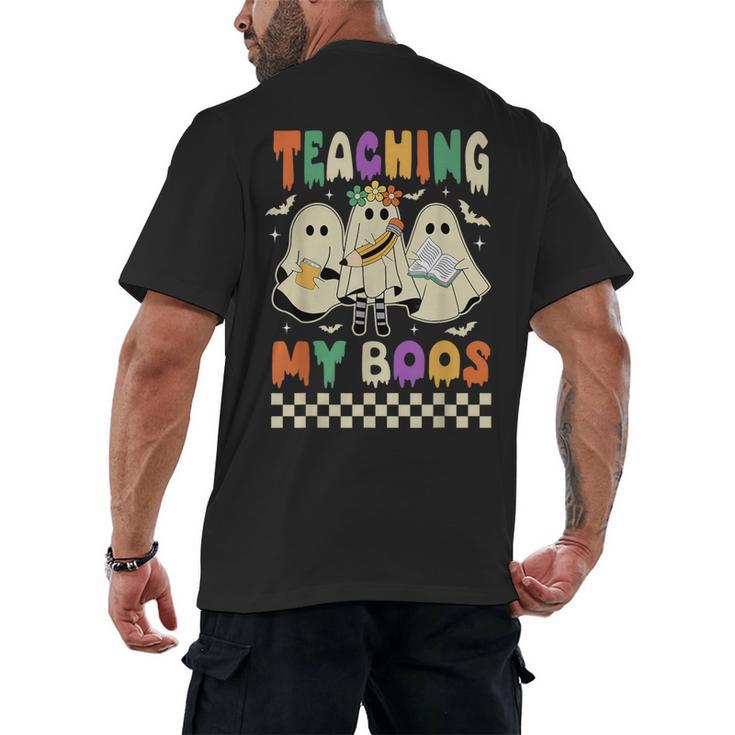 Halloween Teaching My Boos Cute Ghost Teacher Life Costume Men's Back Print T-Shirt