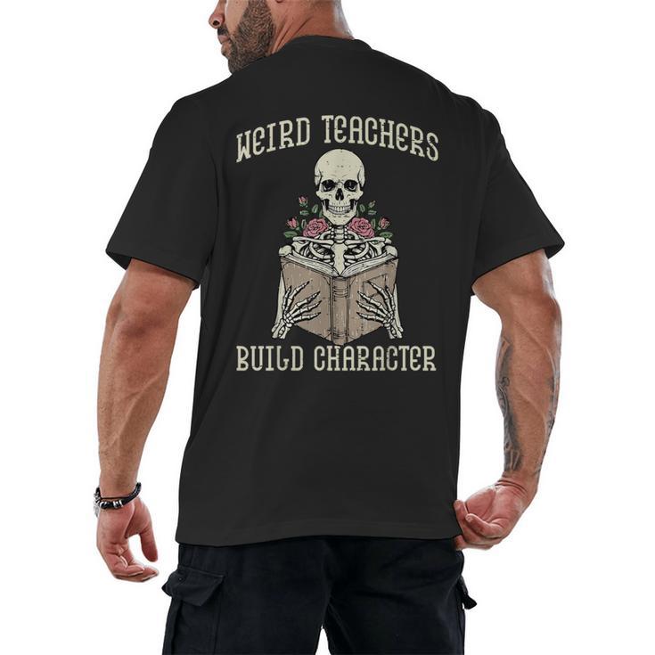 Halloween Weird Teachers Build Character Costume Men Women Men's Back Print T-Shirt