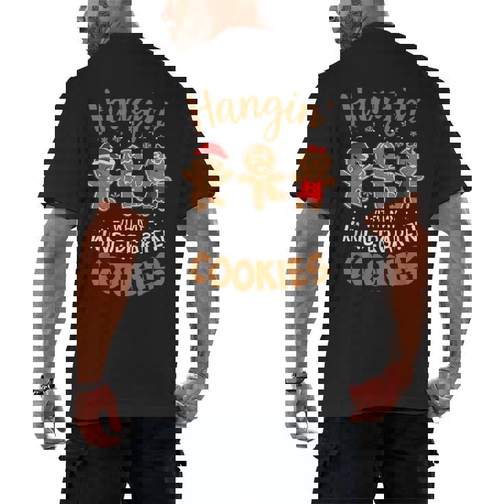 Hangin My Kindergarten Cookie Gingerbread Christmas Teacher For Men Women Kids Men&#x27;s Back Print T-Shirt