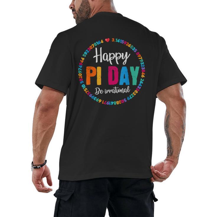 Happy Pi Day Pie Math Coach Teacher Pi Day Lover Nerdy Men's Back Print T-Shirt