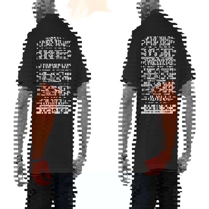 Health Teacher Tshirt  Appreciation For Men Women Men&#x27;s Back Print T-Shirt