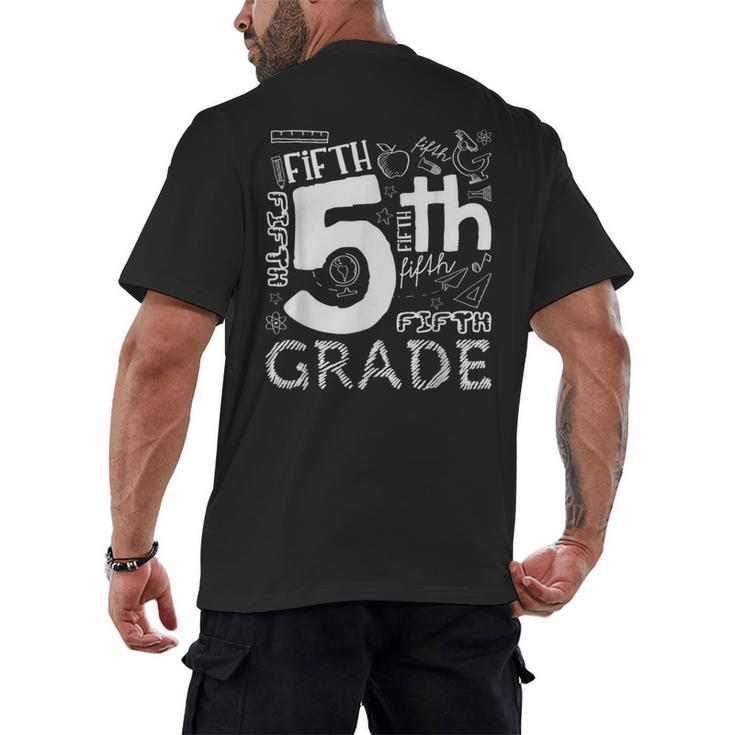 Hello 5th Grade Here I Come Teacher Fifth Grade Boys Girls Men's Back Print T-Shirt