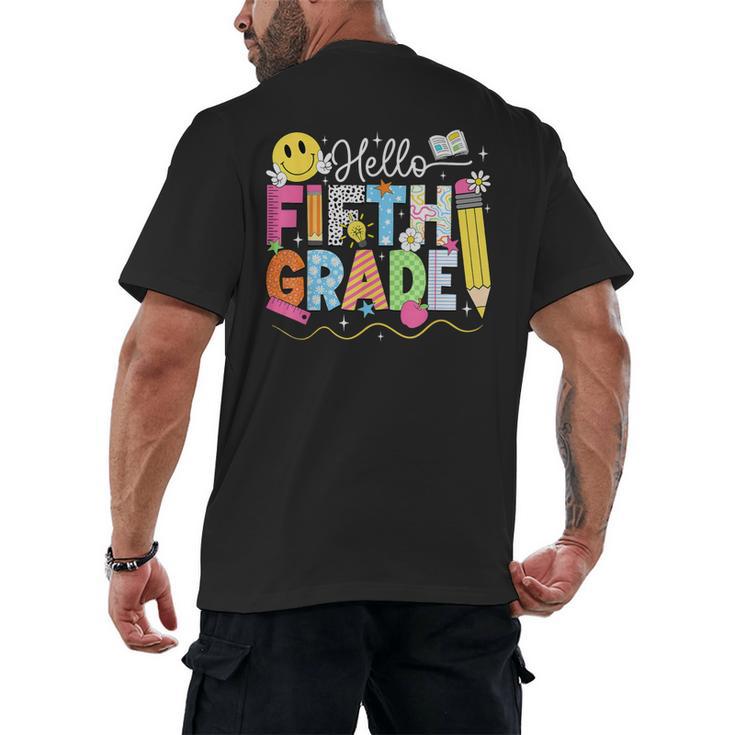 Hello Fifth Grade Team 5th Grade Back To School Teacher Kids Men's Back Print T-Shirt