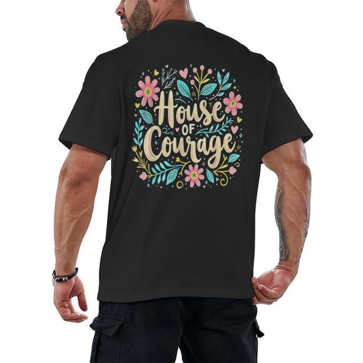 House Of Courage Flowers RCA School Teacher Student Tee Men's Back Print T-Shirt
