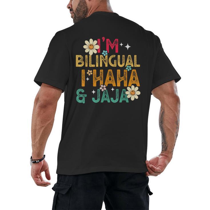 I’m Bilingual I Haha And Jaja Spanish Teacher Bilingual For Men Women Girls Kids Men's Back Print T-Shirt