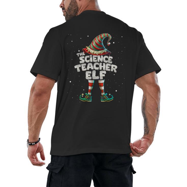I'm The Science Teacher Elf Family Matching Group Christmas Men's Back Print T-Shirt