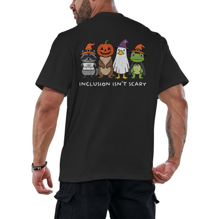 Inclusion Isn't Scary SLP Halloween Sped Teacher Animal Men's Back Print T-Shirt