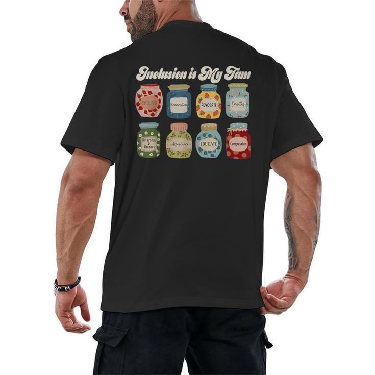 Inclusion Is My Jam Neurodiversity Special Education Teacher Men's Back Print T-Shirt