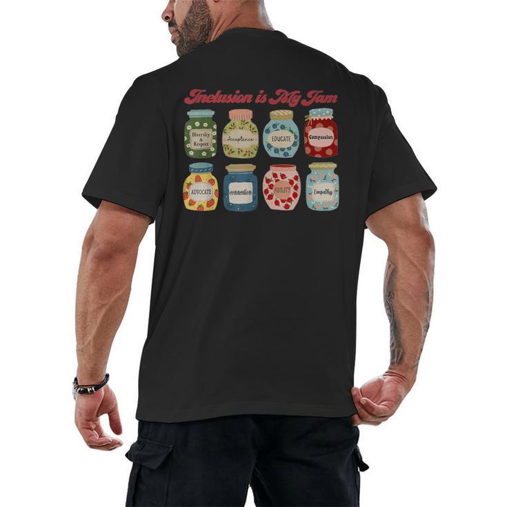 Inclusion Is My Jam Special Education Teacher Autism Men's Back Print T-Shirt