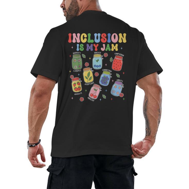 Inclusion Is My Jam SPED Teacher Special Education Life Men's Back Print T-Shirt