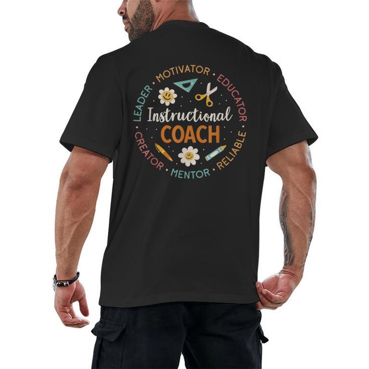 Instructional Coach Back To School Teacher Men's Back Print T-Shirt