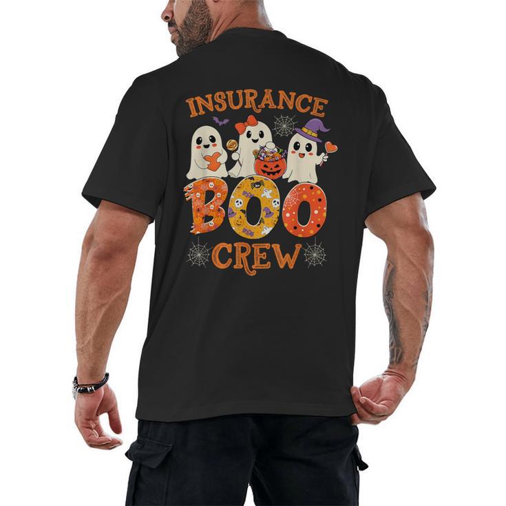 Insurance Boo Crew Halloween Spooky Costume Teacher Men's Back Print T-Shirt