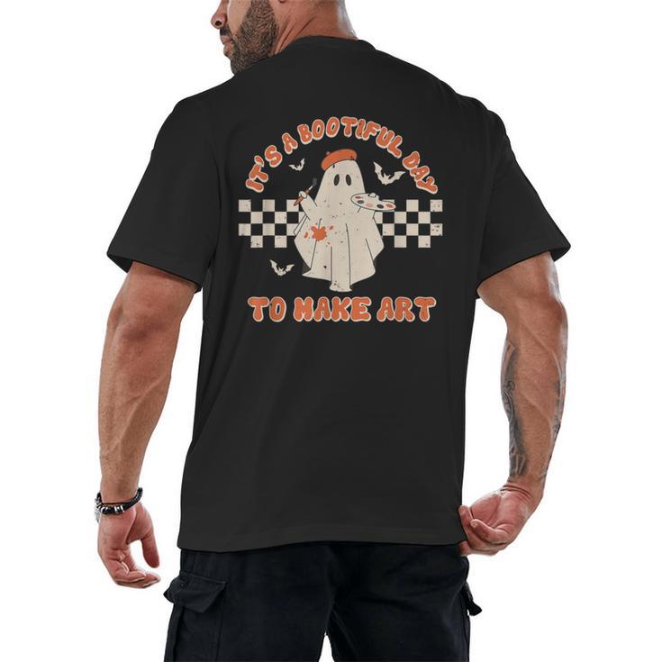 It's A Bootiful Day To Make Art Halloween Art Teacher Men's Back Print T-Shirt