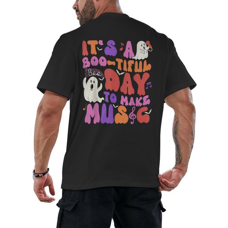 It's a Bootiful Day To Make Music Halloween Music Teacher Men's Back Print T-Shirt