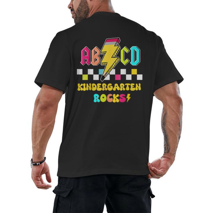 Kindergarten ABCD Rocks Teacher Student Back To School Men's Back Print T-Shirt