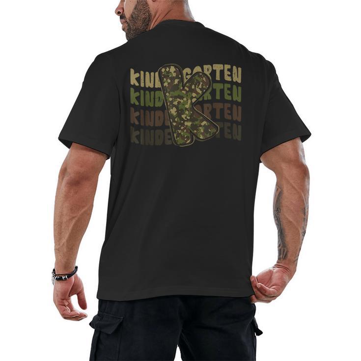 Kindergarten Camo Camouflage Boy Teacher Back To School Men's Back Print T-Shirt