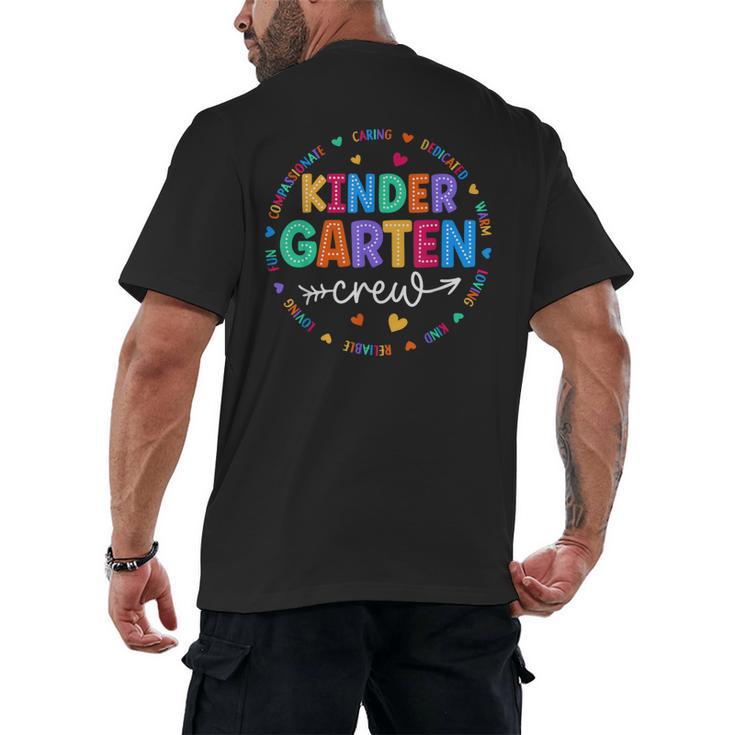Kindergarten Crew Back To School Kindergarten Teacher Kids Men's Back Print T-Shirt