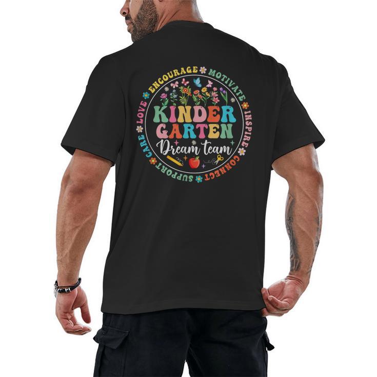 Kindergarten Dream Team Back To School Teacher Flower For Men Women Girls Kids Men's Back Print T-Shirt