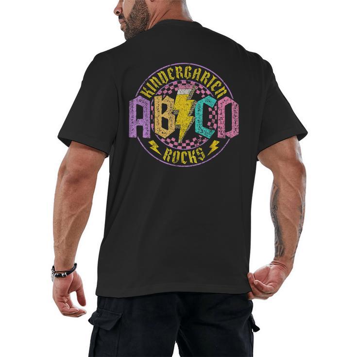 Kindergarten Rocks ABCD Back To School Rock Teacher Men's Back Print T-Shirt, trending gift Kindergarten Rocks ABCD Back To School Rock Teacher Men's Back Print T-Shirt, trending gift