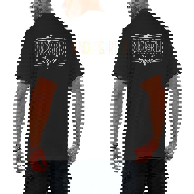 Kindergarten Squad Teachers Kids Kindergarten Back To School Men&#x27;s Back Print T-Shirt