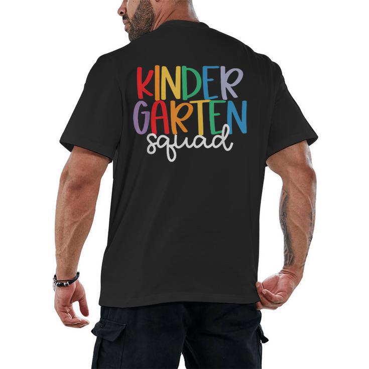 Kindergarten Squad Team Crew Teacher Back To School Men's Back Print T-Shirt