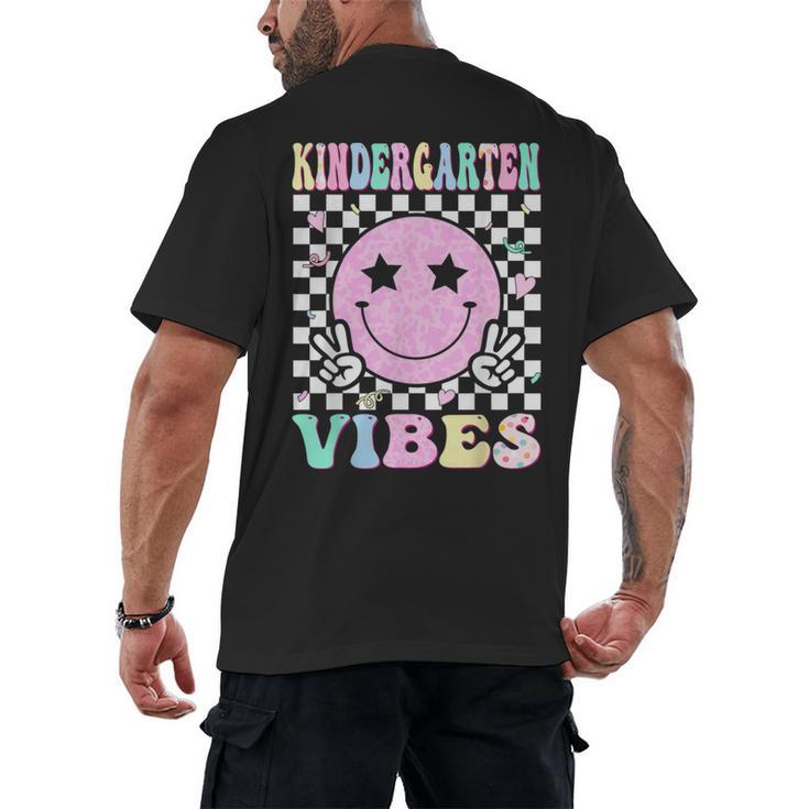 Kindergarten Vibes First Day Of School Kindergarten Teacher Men's Back Print T-Shirt