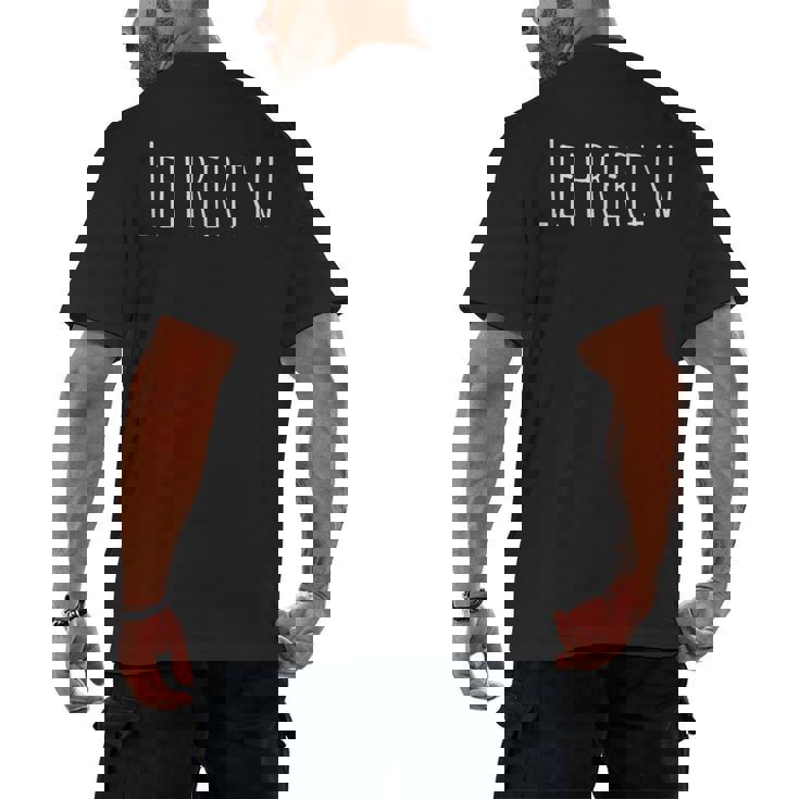 Lehrerin Female German Teacher Men&#x27;s Back Print T-Shirt