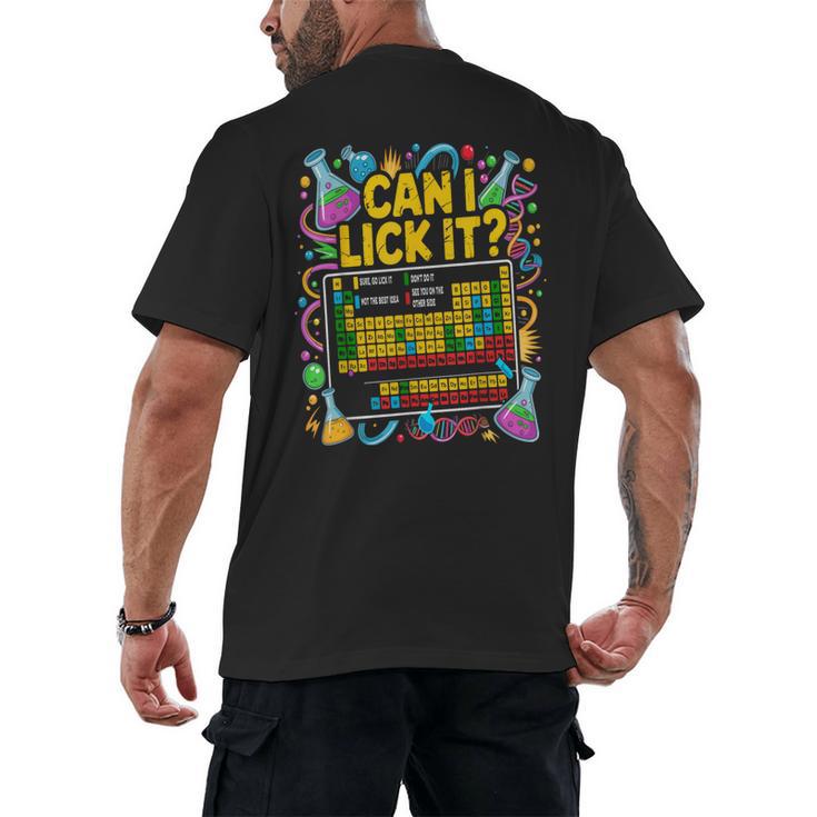 Can I Lick It Periodic Table Science Teacher Men Women Men's Back Print T-Shirt
