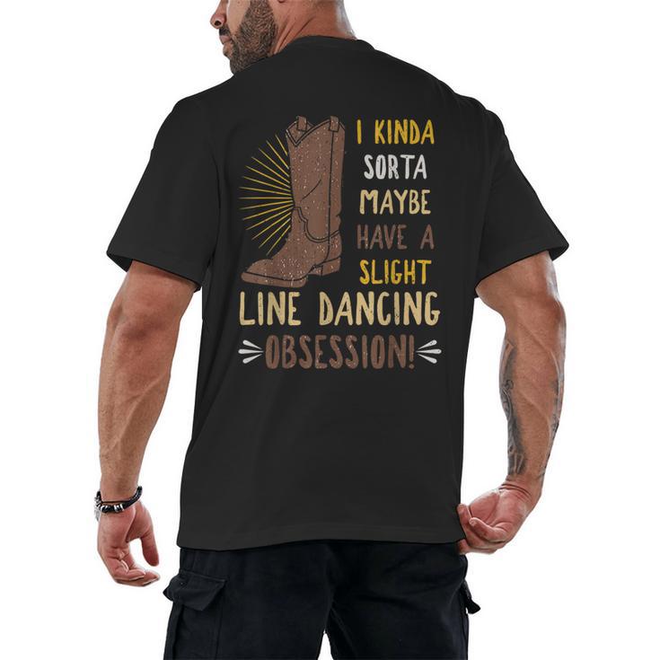 Line Dancing Choreographed Group Dancer Dance Teacher Men's Back Print T-Shirt