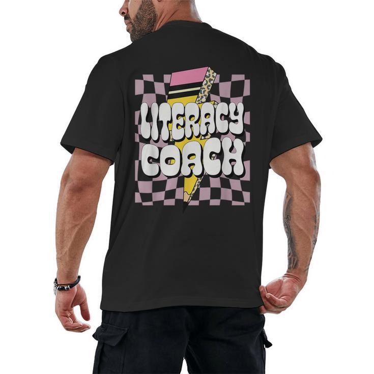 Literacy Coach Reading Specialist Facilitator Lead Teacher Men's Back Print T-Shirt