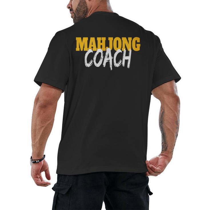 Mahjong Coach Coaching Trainer Teacher Men's Back Print T-Shirt