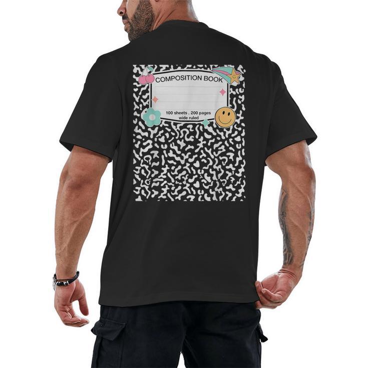 Matching Group Halloween Teacher Composition Book Notebook Men's Back Print T-Shirt