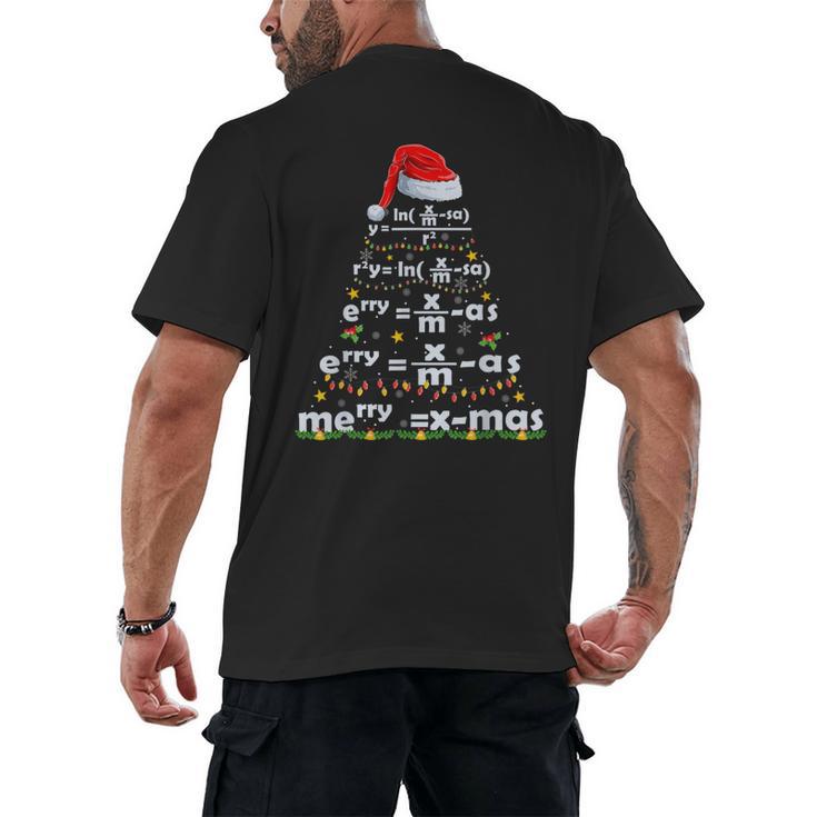 Math Equation Merry X-Mas Math Teacher Christmas Humor Men Women Kids Men's Back Print T-Shirt