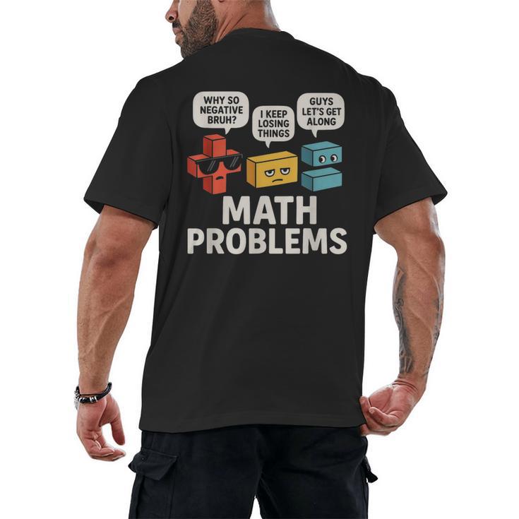 Math Problems Symbols Teacher Back To School Girl Boy Men's Back Print T-Shirt