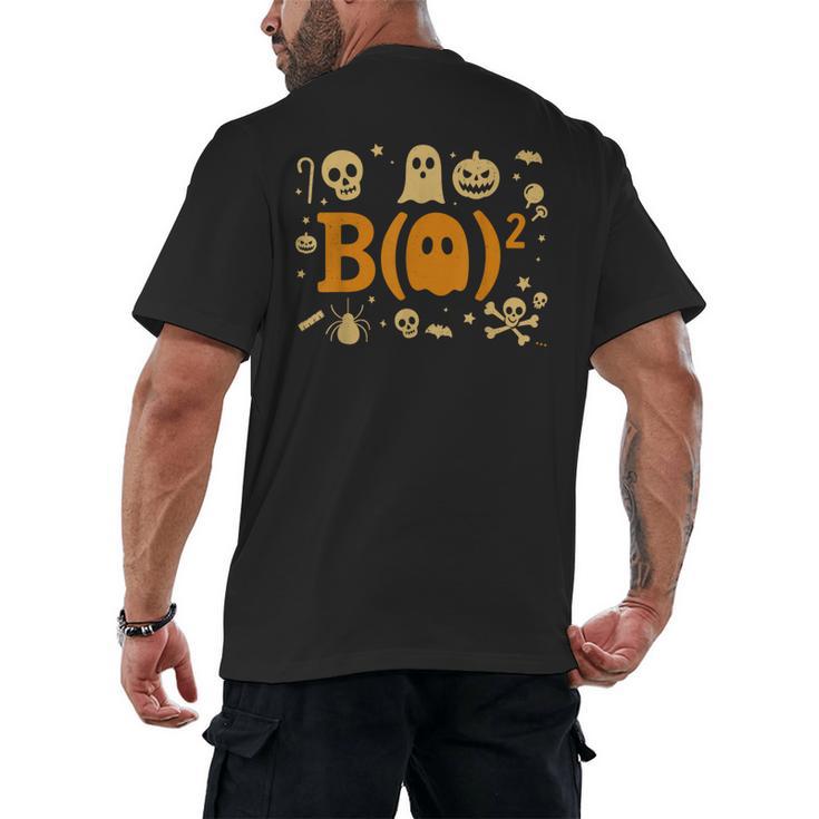 Math Teacher Ghost Shirt Cute Spooky Teacher Halloween Men's Back Print T-Shirt