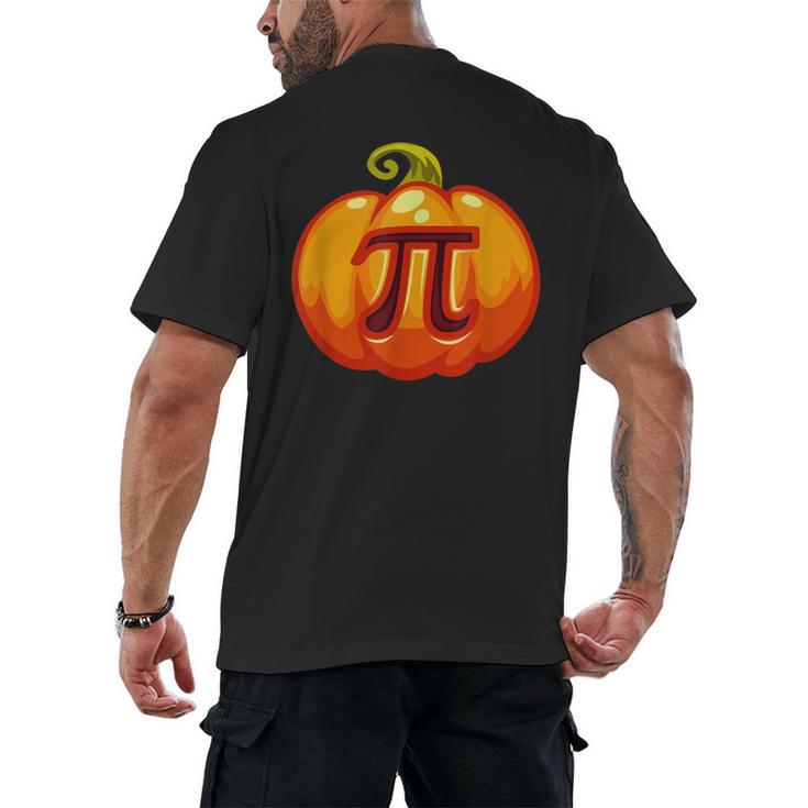 Math Teacher Halloween Costume Pumpkin Pi Pun Pie Men Men's Back Print T-Shirt