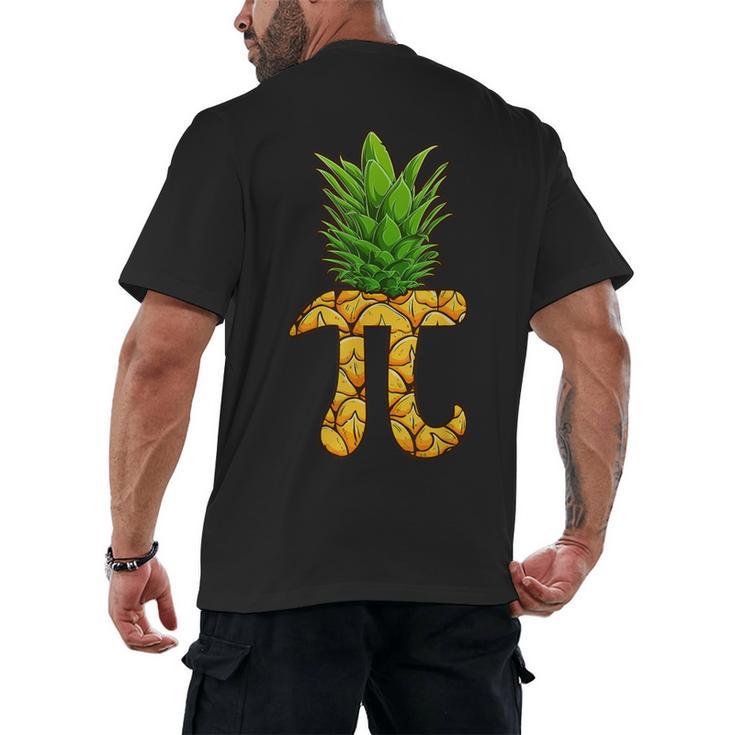 Math Teacher Hawaiian Shirts Pineapple Pi Day Symbol Men's Back Print T-Shirt