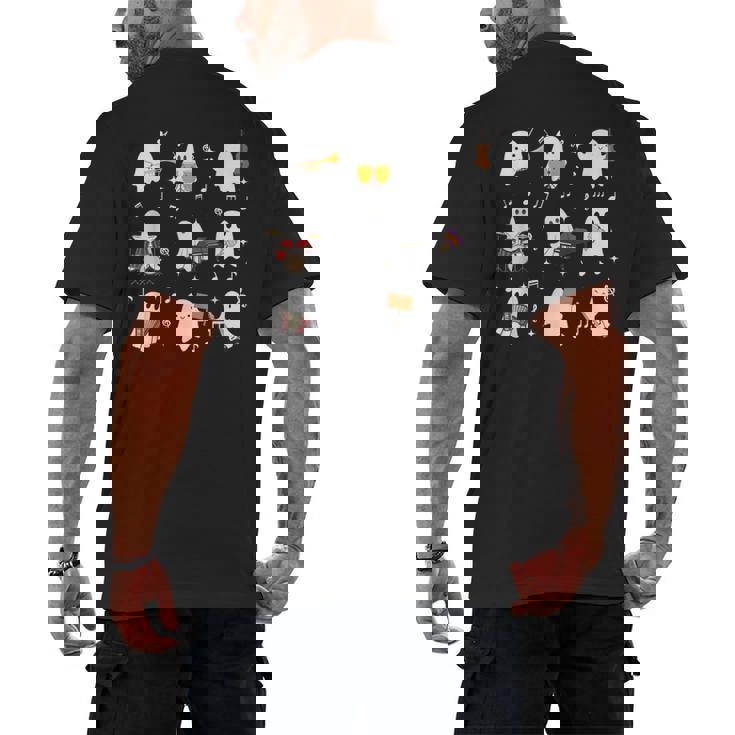 Music Teacher Halloween Music Teacher Education Men&#x27;s Back Print T-Shirt