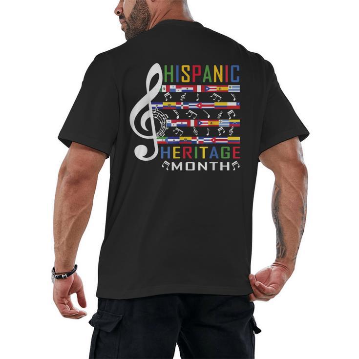 Music Teacher Kid National Hispanic Heritage Month Men's Back Print T-Shirt