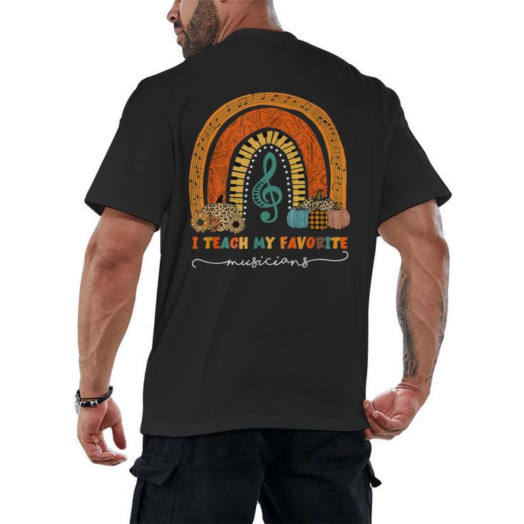 Music Teacher I Teach My Favorite Musicians Autumn Rainbow Men Women Men's Back Print T-Shirt