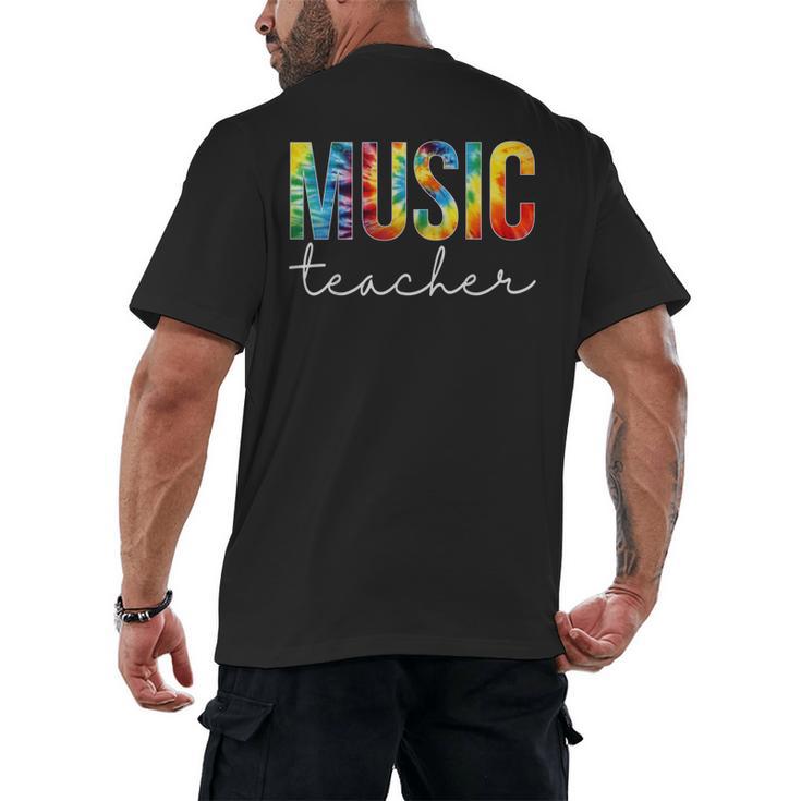 Music Teacher Tie Dye Appreciation Day Hello Back To School Men Women Men's Back Print T-Shirt